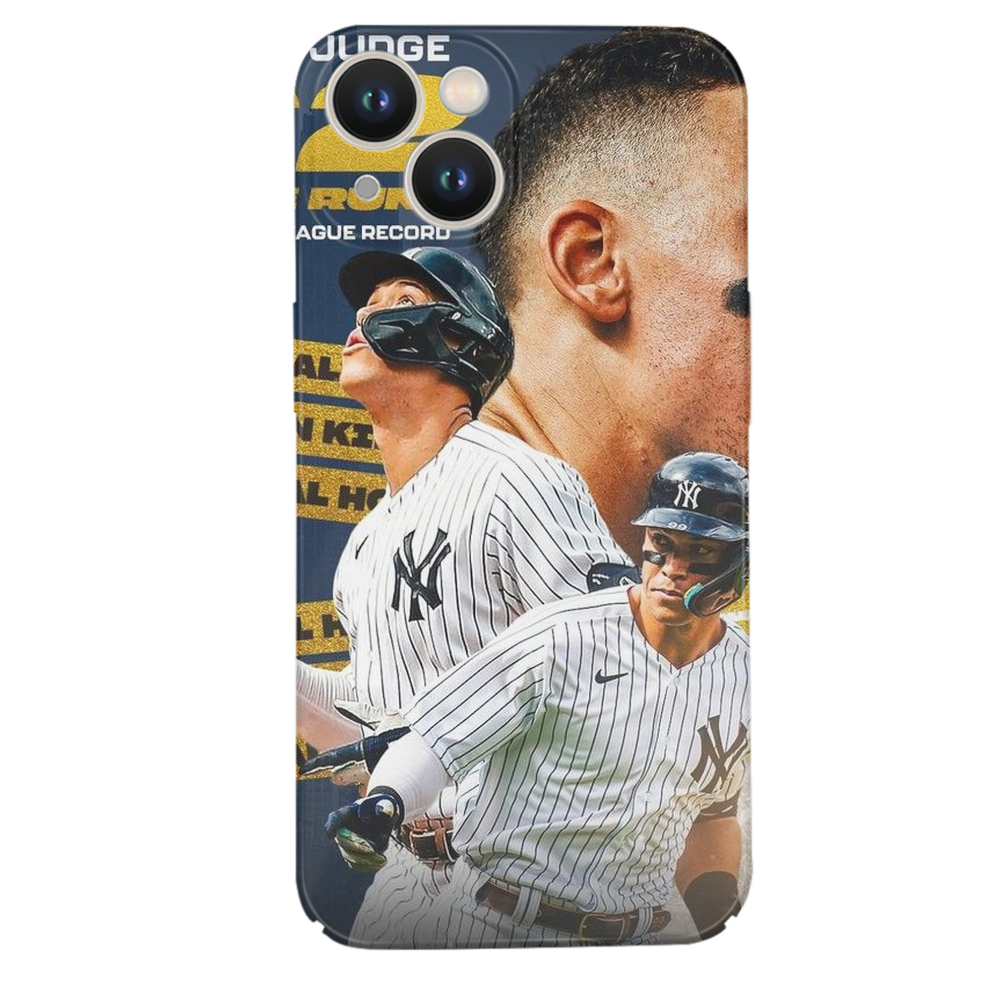 Aaron Judge  62 Home Runs AL Record IPhone 14 Series Full-Cover Hard Case – Shockproof With Raised Camera Protection – Precise Cutouts, Wireless Charging Compatible – Durable, Anti-Yellowing, Easy To Clean